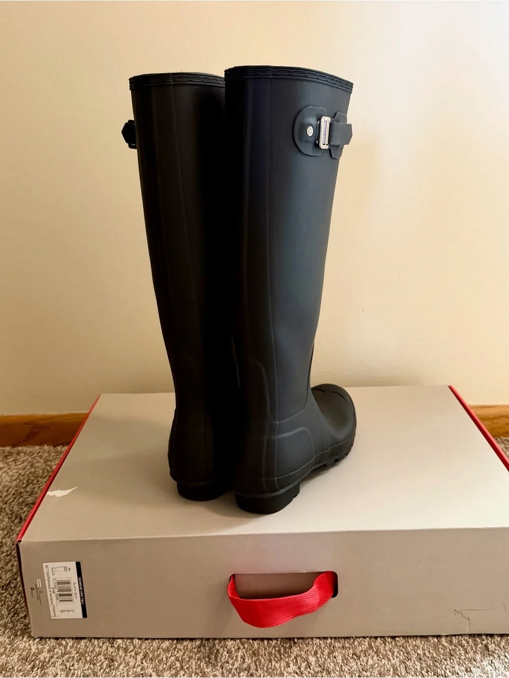 Hunter Original Tall Black Rain Boots for Women